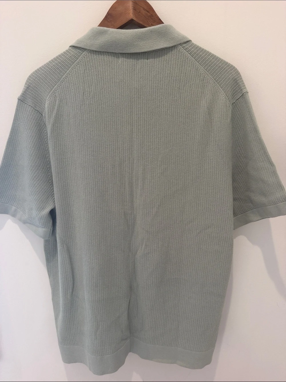 Banana Republic Light Sage Short-Sleeve Button Polo